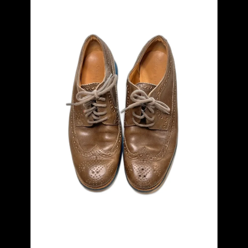 Cole Haan Men’s Lunargrand Wingtip Oxford Blue Leather Shoes Size 7.5M